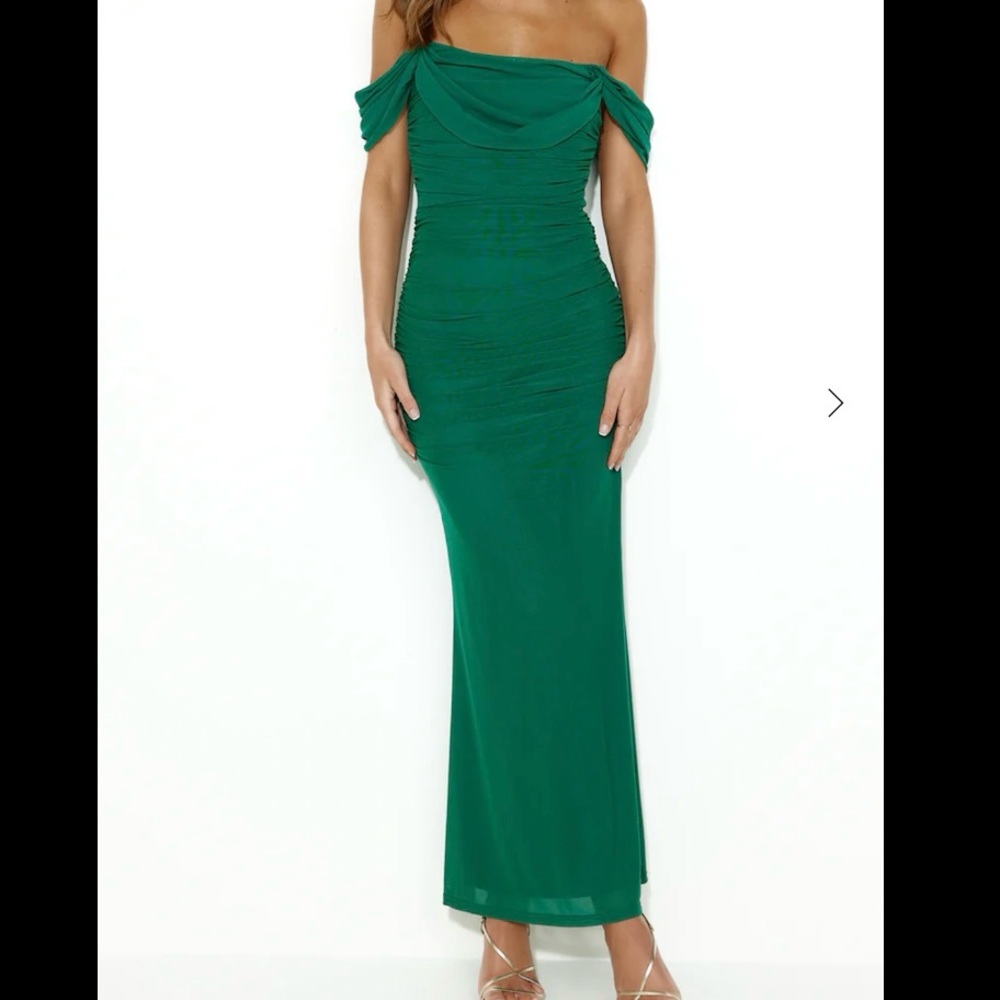 Hello Molly Your Brilliance Mesh Maxi Dress Green